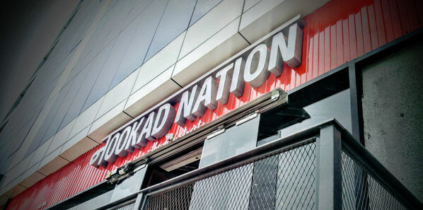 Counter signage for the Gandi Chaat station at Nookad Nation.